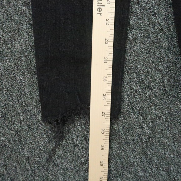 Madewell Jeans Womens‎ Black 24 High Rise Skinny 9" Raw Hem - Picture 10 of 11